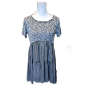 Altar'd State mixed media, heather gray top/gray skirt, short sleeves, size S